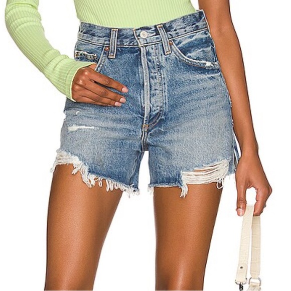 High-rise denim jean shorts - Picture 6 of 9